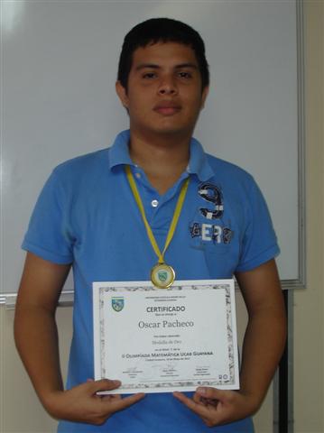 Oscar Pacheco, medalla de Oro.